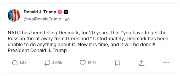 2026 01 19 TS Trump Denmark Greenland