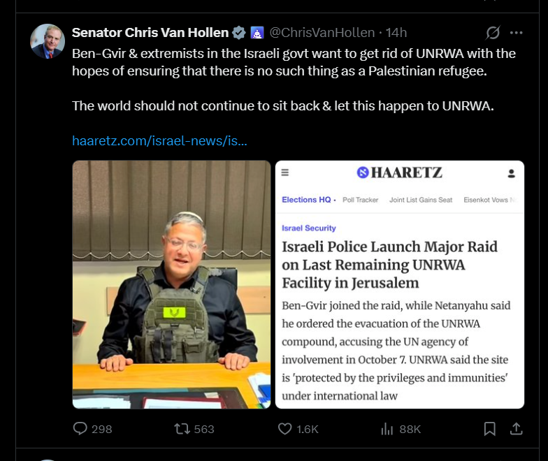 2026 08 26 X US Senator UNWRA
